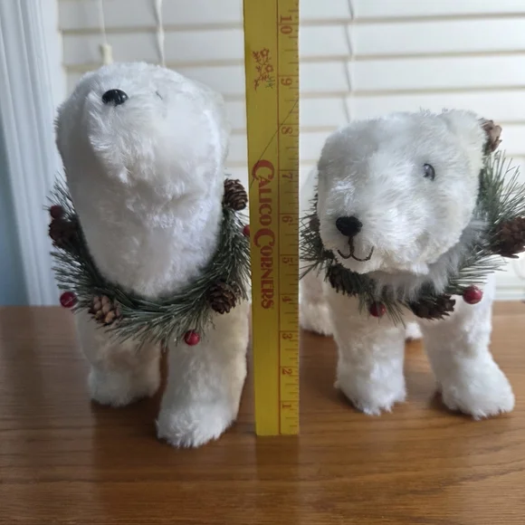 Polar Bear Family W/ Cub Riding Mama - Winter Wildlife Decor - Picture 5 of 13